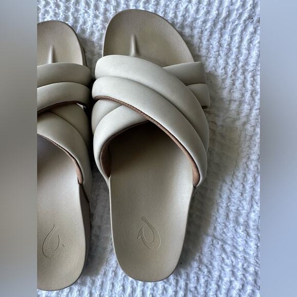 Olukai Hila Beach Slides | Size 10 Cloudy Gray - Picture 7 of 11